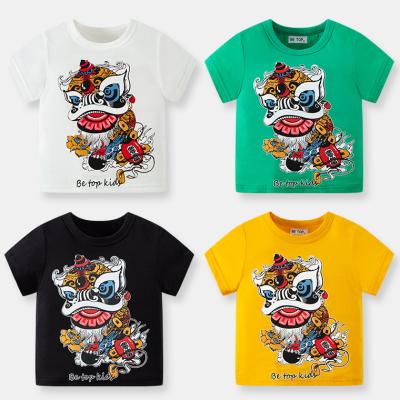 China YAJIANUO Factory Custom Anti-Shrink Toddler Baby Summer Boy/Girl 100 Cotton Cartoon Breathable T-shirt for sale