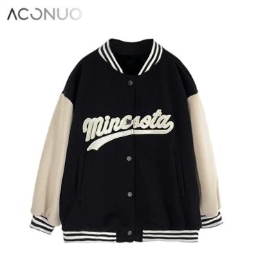 China YAJIANUO Breathable High Quality Baseball Jacket Embroidered Letter Padded Kids Varsitiy Jacket for sale