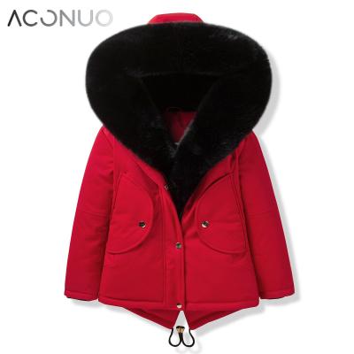 China 2022 YAJIANUO Anti-wrinkle new winter girl in the long section of the big boy thick warm jacket for sale