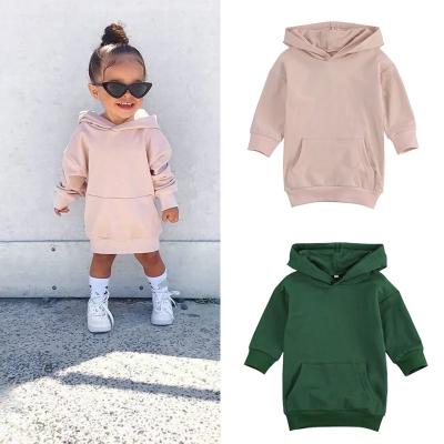 China YAJIANUO Anti-Shrink 2021 Autumn Spring Fashion Long Sleeve Sweater Children Girls Hoodie Dress Long Sleeve Dress for sale