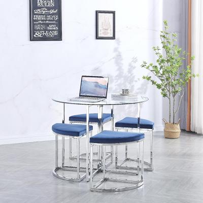 China 100*100*76cm Metal Round Glass Center Table Living Room Furniture OEM service for sale