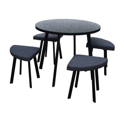 China Customizable American Gray Black 4 Chair Dining Set Home furnishings for sale