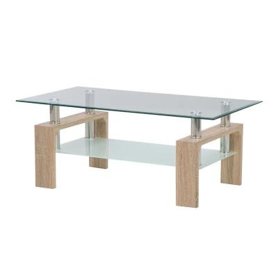 China OEM aerodinámico del diseño de la mesa de centro superior de cristal grande rectangular moderna nórdica en venta