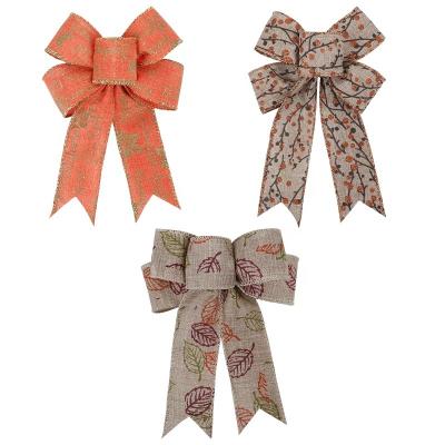 China Sustainable Bow-knot Style Ribbon Burlap Fabric For Crafts Plaid Burlap Cable Ribbons Tie Christmas Decorations For DIY Ribbon for sale