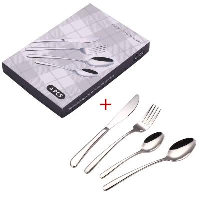 China Disposable Custom Mirror Dinner Spoon Stainless Steel Disposable Flatware & Fork Knife & Cutlery Stainless Steel Polishing Black for sale