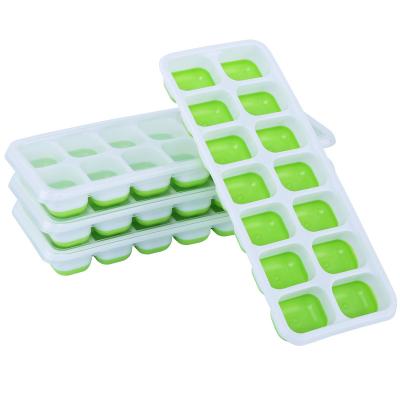 China Making Ice Customized Square Shape Colorful Portable Easy-Release Wine Whiskey Safe Silicone Ice Cube Mold for sale