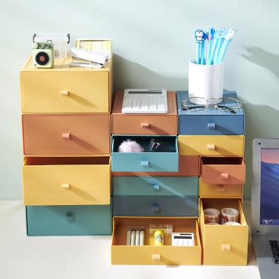 China Flexible DIY Customized Modern Colorful Household Office Bedroom Kitchen Plastic Box Storage Drawer for sale