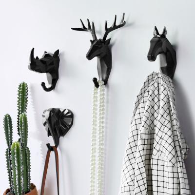 China Viable Home Decoration Deer Animal Resin Can Be Glued And Can Be Drilled High Quality Clothes Hooks for sale