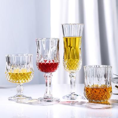 China Crystal Drinking Goblet Wholesale Clear Drinking Decorated Crystal Drinking Goblet Custom Logo Sample Gift Crystal Glass Wine Goblet for sale