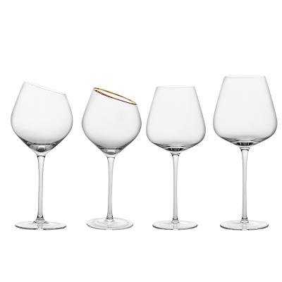 China Wholesale Clear Drinking Decorated Wine Goblets Large Gift Sample Custom Logo Goblet Crystal Glassware Crystal Glassware for sale