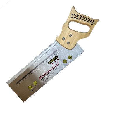 China Portable Professional Anti-corrosion Carpenter Hand Saw Wooden Handle Back Saw for sale