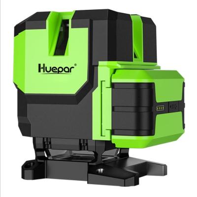 China ABS Huepar LS21G Cross Line Laser Level Green 360 Horizontal and Two Vertical Lines Self-Leveling Li-ion Battery Type-C for sale