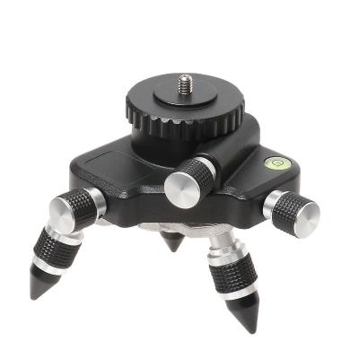 China Laser Level Adapter Aluminum Metal 360-Degree Rotating Base For Laser Level Tripod Horizontal Bubble Micro-adjust FineTurning Swivel for sale