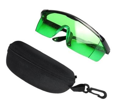 China Huepar Safety Laser Enhancement Glass Green Adjustable Eyewear Protective Eyewear Glasses With Hard Case For Line/Rotary Lasers for sale