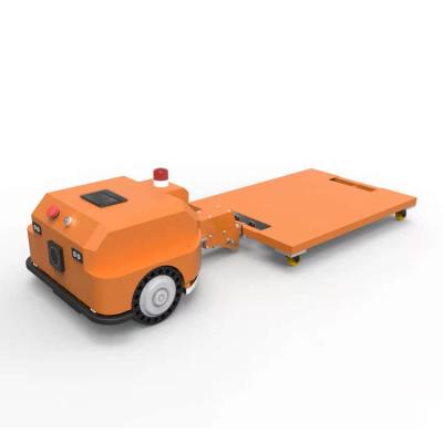 China Building material shops TZBOT pull rgv rail guided vehicle for AGV material handling for sale