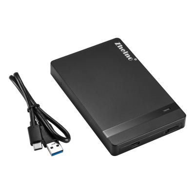 China Black 2.5 External Hard Drive Enclosure Plastic USB 3.1 Type C SATA III for sale