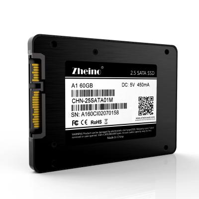 중국 60GB 6Gbps A1 2.5 SATA HDD SSD, 제 2 MLC Zheino 2.5 연속되는 ATA SSD 판매용