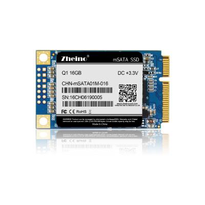 China MLC Flash mSATA SSD 16GB SMI2246XT 35 MB/s Write Q1 3.3V Input for sale