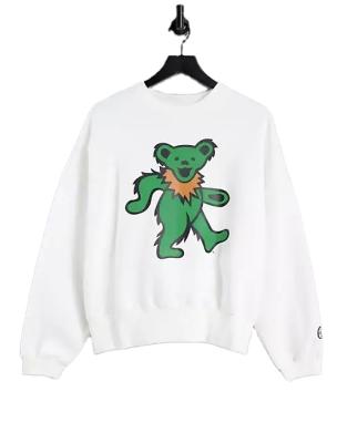 China Anti-Wrinkle Hot Selling Bear Women Oversized Dancing Graphic Sweatshirt for sale