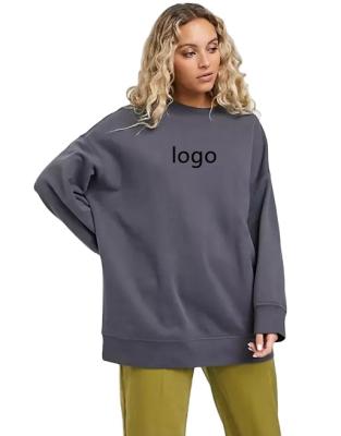 China Factory Wholesale Anti-wrinkle Sweatshirt For Woman Custom Embroidered Oversized Plain Sweatshirts for sale