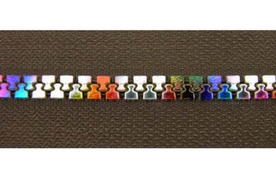 China Plastic Rainbow Teeth Zippers Non-Lock Slider 5# For Handbag Garment for sale