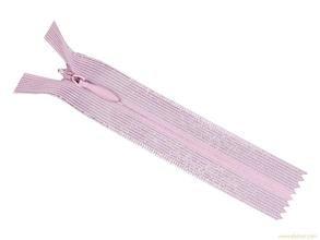 China No.3 Pink Nylon Separating Invisible Zipper Close End For Underwear for sale