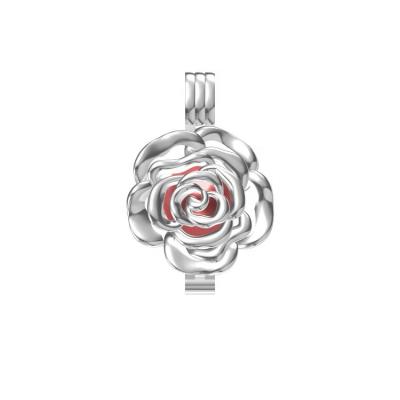 China Fashion Valentine's Day Gift Rose Pearl Cage Pendant 925 Sterling Silver Oyster Pearl Workable Jewelry for sale