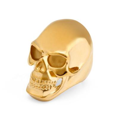 China Titanium Plated Stainless Steel Skull Ring for Men in Europe or America Skull Shape for sale