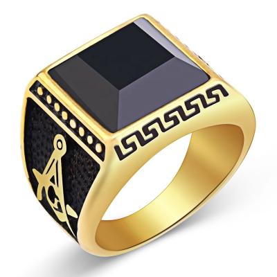 China Jewelry Type Rings 316L Stainless Steel Agate Ring for Men in Europe or America's Market for sale