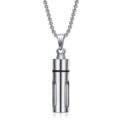 China Perfume Bottle Stainless Steel Aromatherapy Diffuser Necklace for Fashion Enthusiasts for sale