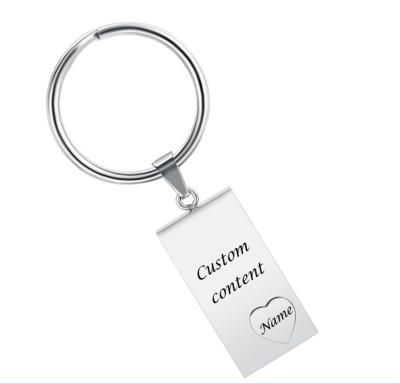 China Key Chain for Souvenir Memorial Cremation Jewelry Free Custom Engrave Stainless Steel for sale