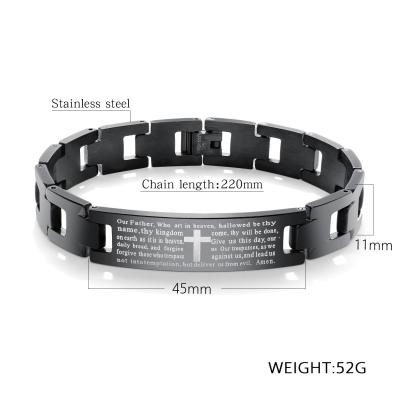 China European Style Stainless Steel Bracelets for Men Bible Characters and OEM/ODM Options for sale