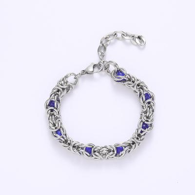 China 8 Jahre Erfahrung Vorteil Opal Titanium Stahl Schwere Handkette Männer Armband zu verkaufen