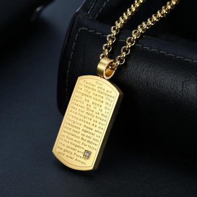 China European and American Fashion Essential Hip-Hop Punk Jewelry Retro Letter Pendant Necklace for sale