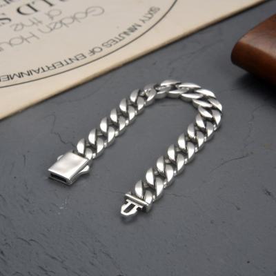 China Simple Style 925 Sterling Silver Bracelet Korean Fashion Couple Accessory Engravable for sale