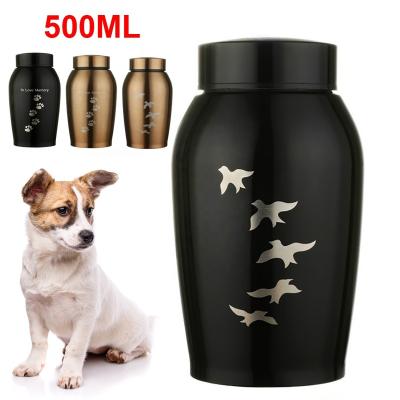 China 500ml Stainless Steel Urn for Cats Durable and Fashionable Cremation Ashes Memorials for sale