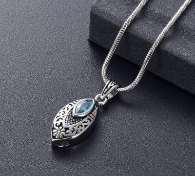 China Flower Teardrop Urn Necklace with Stainless Steel Inlay and Fashionable Charm Pendants for sale