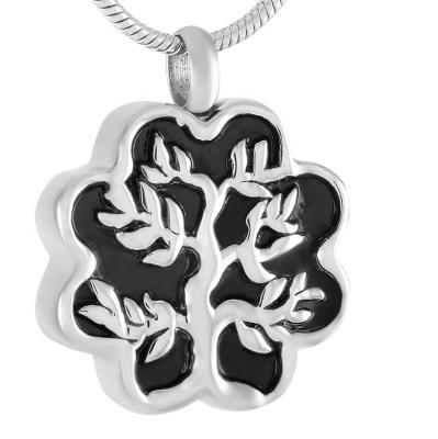 China Stainless Steel Flower-Shaped Pendant Necklace for Ashes of Loved Ones Unique Design for sale