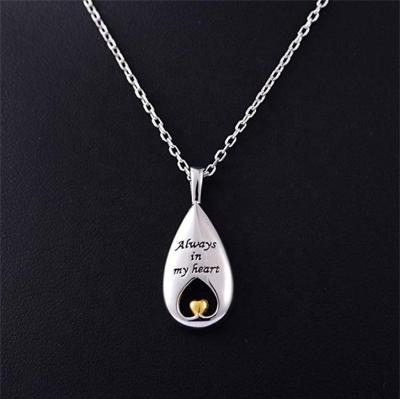 China Jewelry Type Pendants or Charms 925 Sterling Silver Waterdrop Cremation Pendant for sale