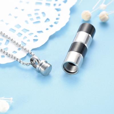 China Free Shipping CLASSIC Style 304 Stainless Steel Cylinder Cremation Jewelry For Ashes for sale