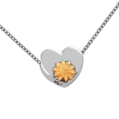 China Sunflower Urn Pendant Necklace A Creative and Fashionable Addition to Your Collection for sale