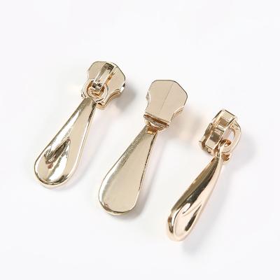 China High Quality Non Lock Metal Logo Zipper Pullers Custom Zipper Sliders For Metal Zipper Slide For Bag for sale