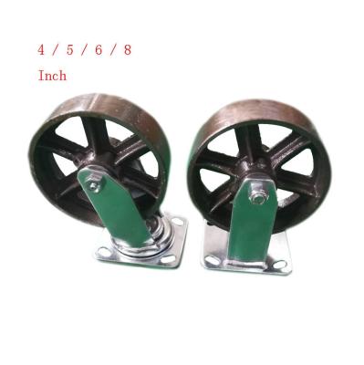 China High Temperature Resistant Steel PIVOT 100mm 125mm 150mm Swivel Wheel Caster 200mm for sale