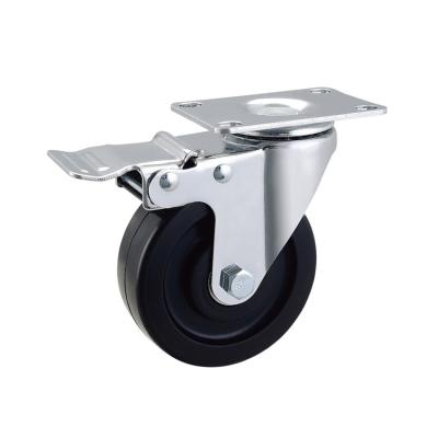 China swivel & Rigid 3inch 4inch 5inch ESD Heavy Duty Industrial Rubber Caster Wheel for sale