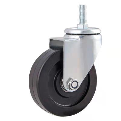 China swivel & Rigid 3 Inch 4 Inch 5 Inch Heavy Duty Industrial Rubber Caster Wheel for sale