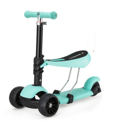 China PU Wheels 3 in 1 Scooter with Adjustable Seat and Small O-Bar Mini Kids Kick Scooter Baby Walker ages 1-5 for sale