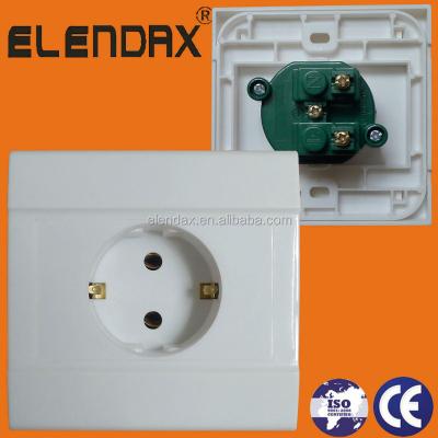 China Commercial German Flush Mount Style 2 Pin Round Schuko Socket Outlet Wall Socket (F1210) for sale