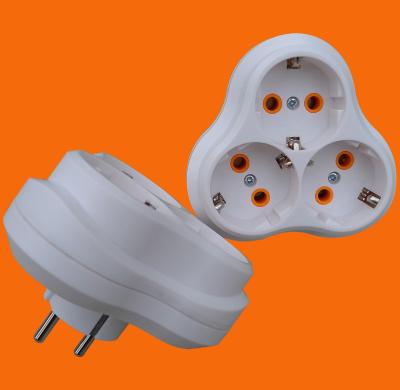 China Commercial Floush Mount Three Strip Grounded Plug for sale