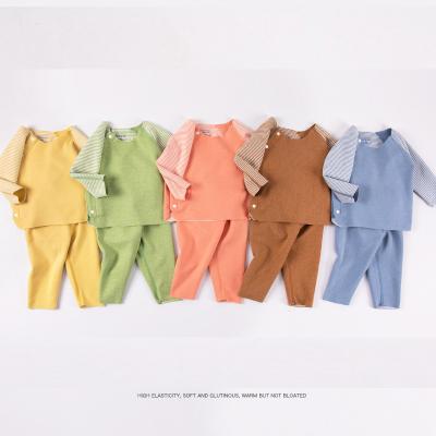 China Kids Anti-Shrink Round Thermal Winter Underwear Long Johns Neck Warm Baby Clothes Set for sale