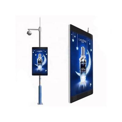 China Outdoor Advertising Road IP65 Outdoor Street Pole Led Display Lightweight Full Color Multifunctional Digital Advertising Screen P6 for sale